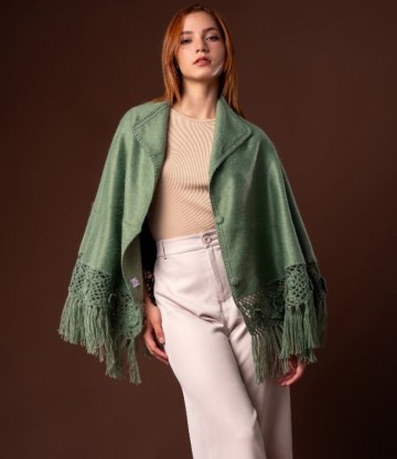 Alpaca wool cape women