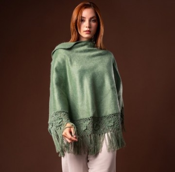 Alpaca wool poncho