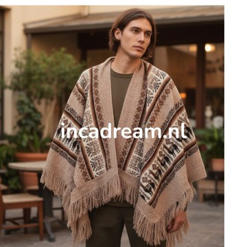 Alpaka poncho herren 11