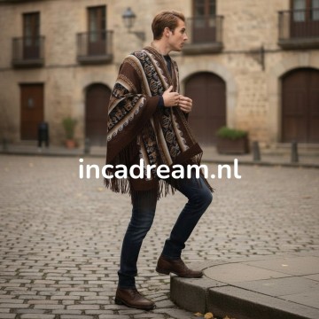 Alpaka poncho herren 24
