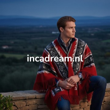 Alpaka poncho herren 25