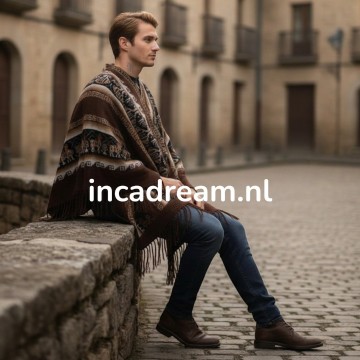 Alpaka poncho herren 30