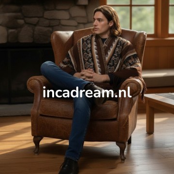 Alpaka poncho herren 48