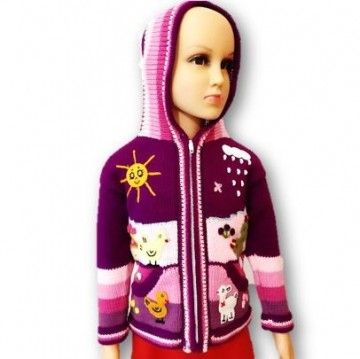 Aubergine kindervest