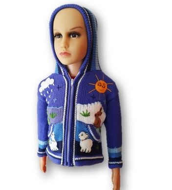 Azurblauw kinder vest