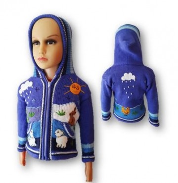 Azurblauw kindervest