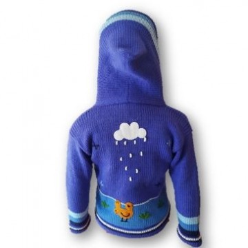 Azurblauw winter vest