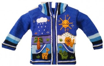 Azuurblauw kinder jasje