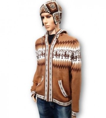 Camel alpaca hoodie 0
