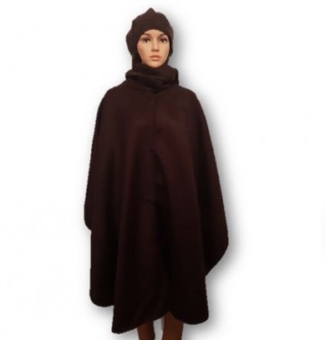 Chocolade alpacawol poncho 0