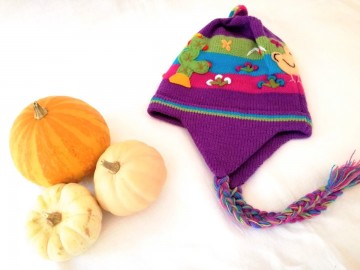 Strickmütze mit ohrenklappen bordeaux