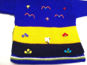 Peru kinder strickjacke azur