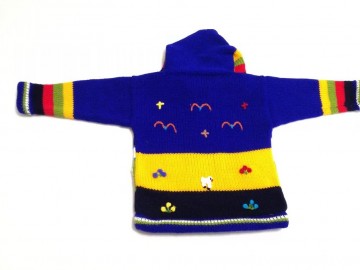 Peru kinder strickjacke azur
