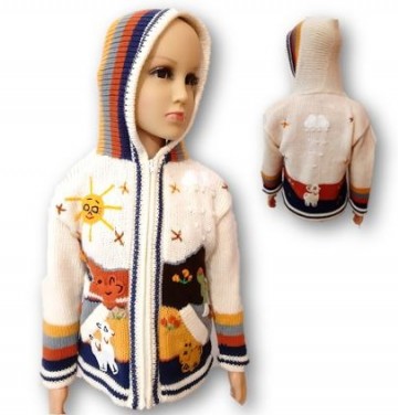 Creme blue kinder sweater