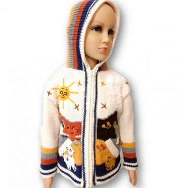 Creme blue kinder vest