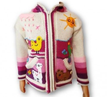 Crerme roze kindervest