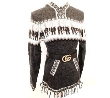 Donker grijs alpaca cardigan