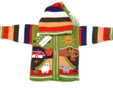 Peru kinder strickjacke
