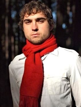 Heren alpaca sjaal rode