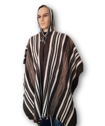 Hooded heren poncho