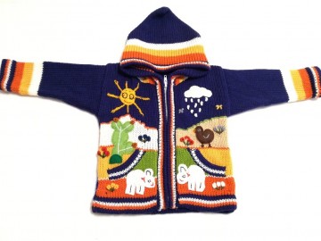 Peru kinder strickjacke marine