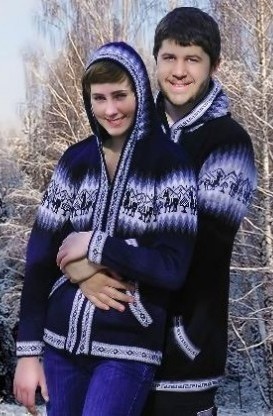 Marineblauw heren vest alpaca wol