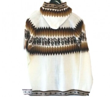 Peru Alpaka Strickjacke Kapuze weib cafe