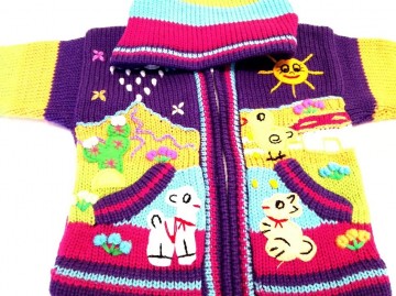 Peru kinder strickjacke fjord
