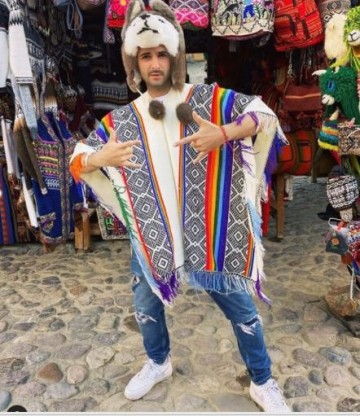 Peru heren poncho 0