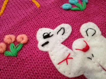 Poncho mädchen fuchsia