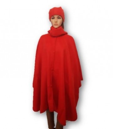 Rode alpaca poncho