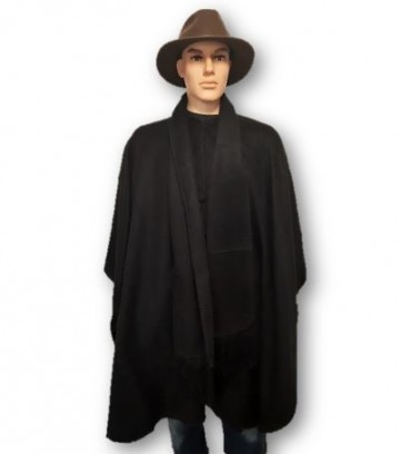 Zwarte alpaca cape 0